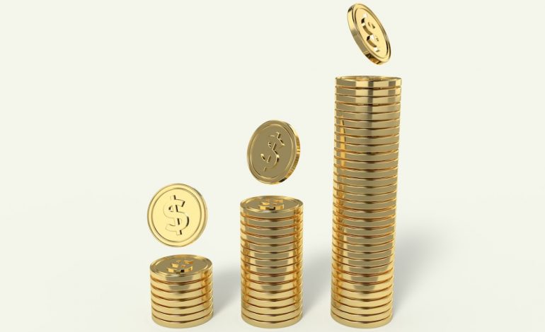 Computer-generated Image of Three Coin Stacks, Each Taller Than the One Before, Symbolizing Real Estate Investment Profits