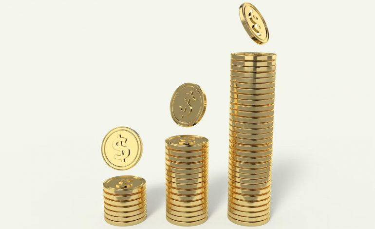 coins arranged in ascending order
