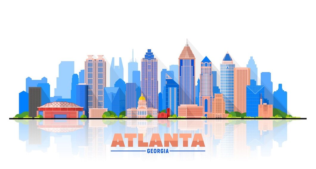 An llustration of Atlanta, GA, skyline