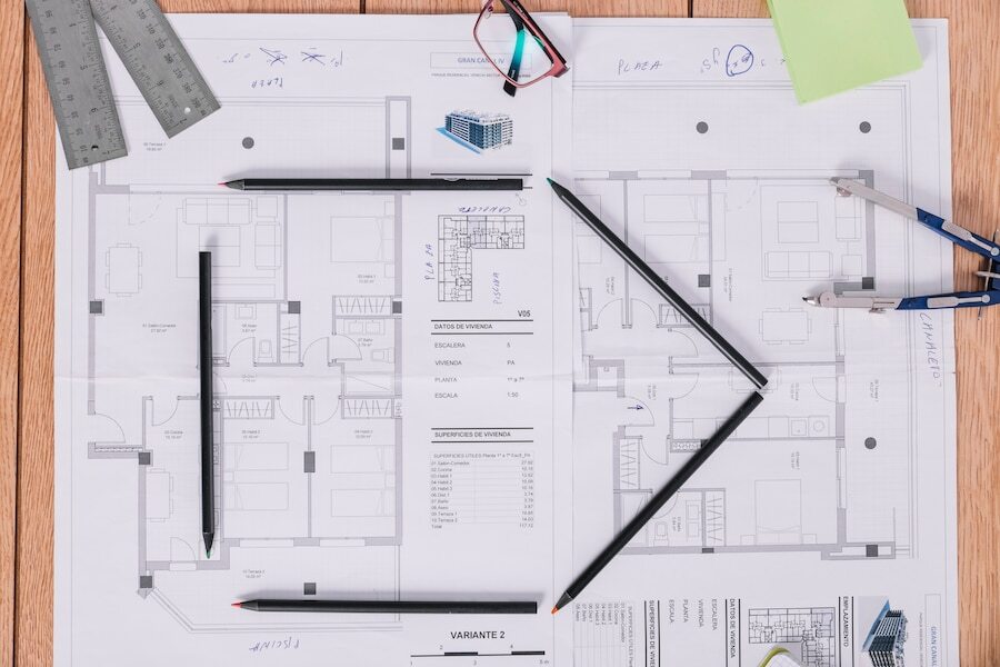 A residential construction plan