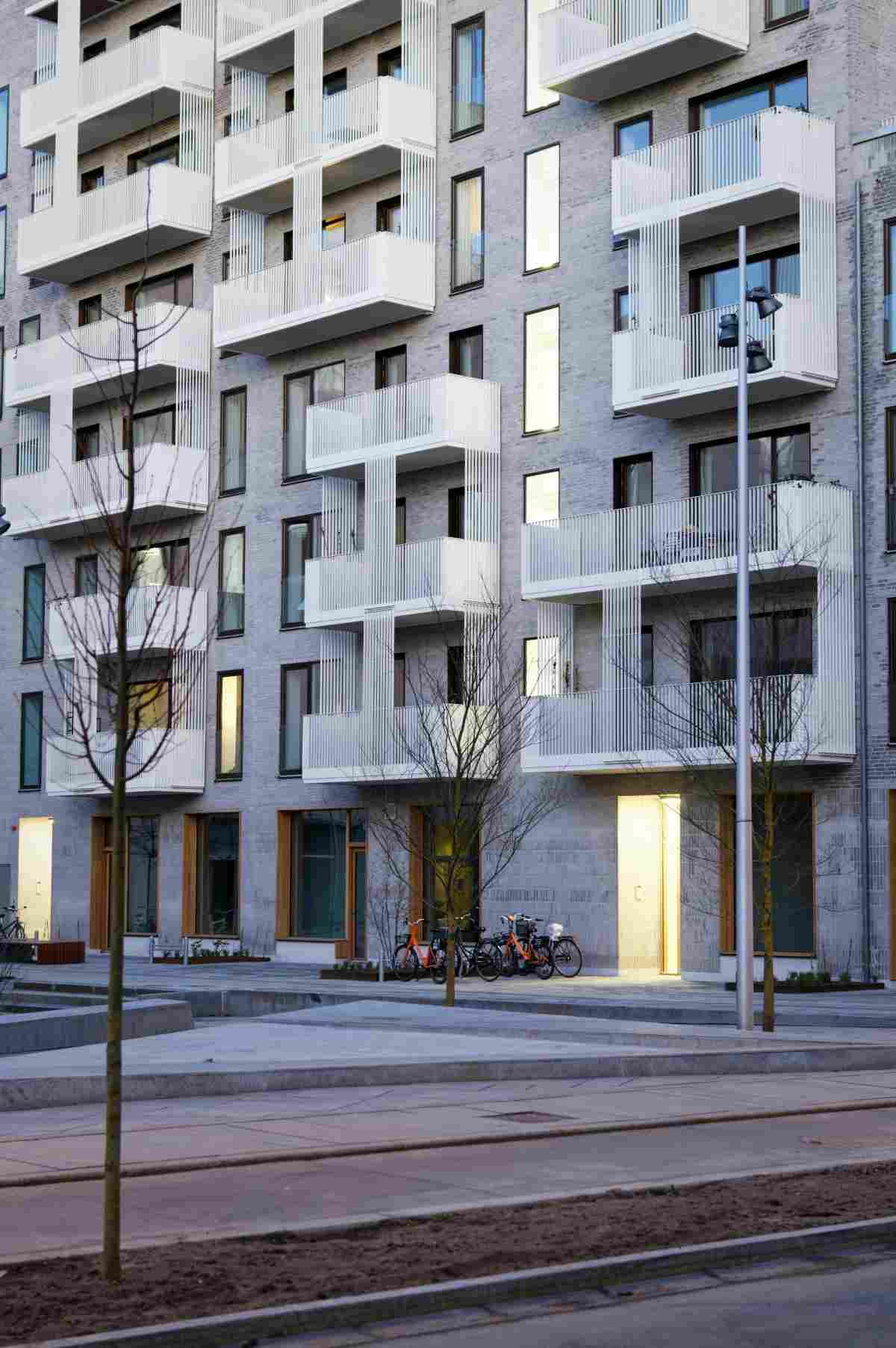 A modern multifamily real estate building